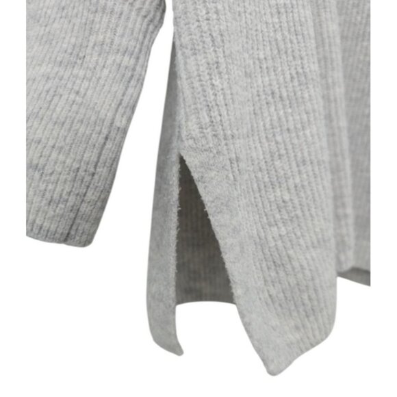 Halogen V-Neck Sweater Ribbed Cozy Lond Sleeve Gray Size 1 - Picture 5 of 9